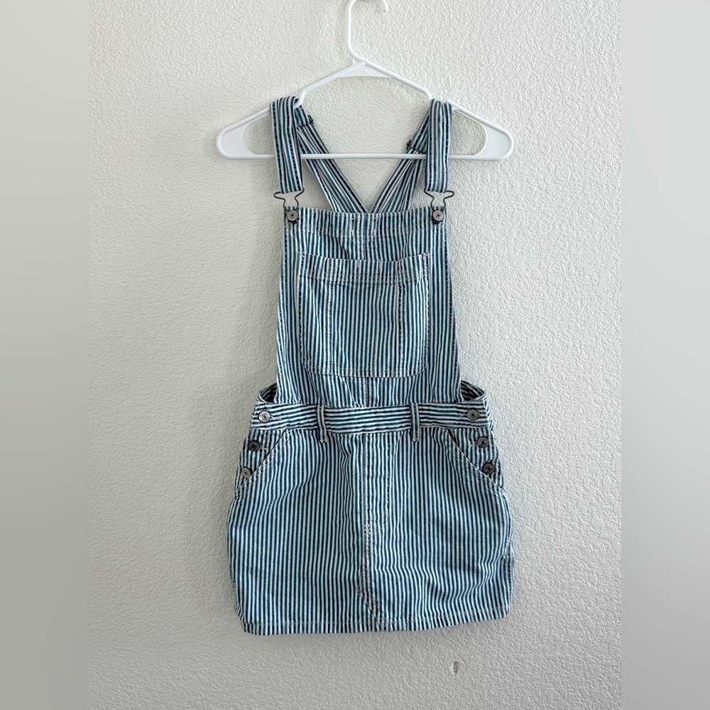 Abercrombie & Fitch stripped denim overalls skirt